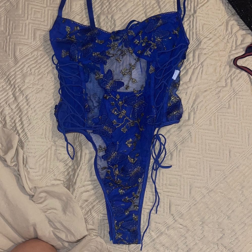 Royal Blue Butterfly Lingerie